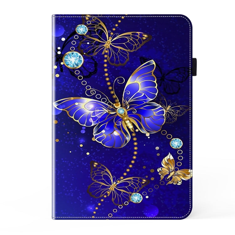 For Samsung Galaxy Tab S9+ / S9 FE+ Crystal Texture Painted Leather Tablet Case(Diamond Butterflies) - Galaxy Tab S9 FE+ by buy2fix | Online Shopping UK | buy2fix