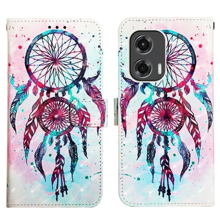 For Motorola Moto G Stylus 5G 2024 3D Painting Horizontal Flip Leather Phone Case(Color Drop Wind Chimes) - Motorola Cases by buy2fix | Online Shopping UK | buy2fix