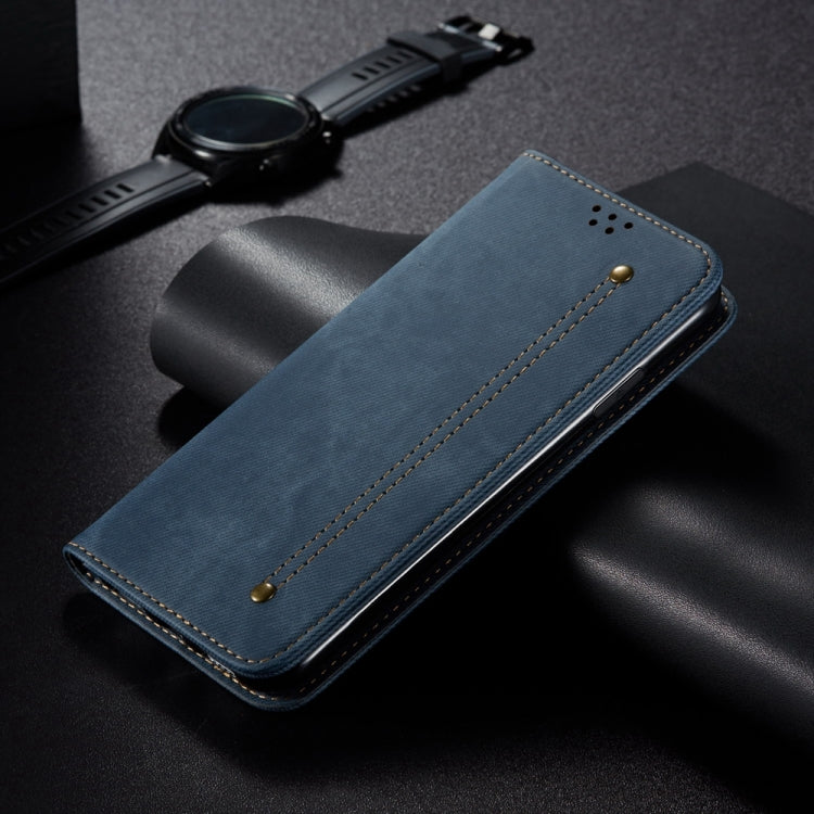 For Xiaomi Redmi 13C 5G Global Denim Texture Casual Style Horizontal Flip Leather Case(Blue) - 13C Cases by buy2fix | Online Shopping UK | buy2fix