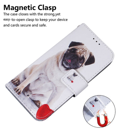 For Motorola Moto G Power 5G 2024 Coloured Drawing Flip Leather Phone Case(Pug) - Motorola Cases by buy2fix | Online Shopping UK | buy2fix