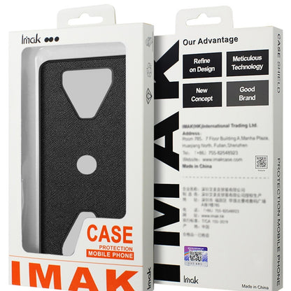 For iPhone 15 IMAK LX-5 Series Shockproof PC + PU + TPU Protective Phone Case(Cross Texture) - iPhone 15 Cases by imak | Online Shopping UK | buy2fix