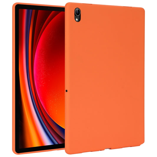 For Samsung Galaxy Tab S9 Oil Spray Skin-friendly TPU Tablet Case(Orange) - Galaxy Tab S9 Cases by buy2fix | Online Shopping UK | buy2fix