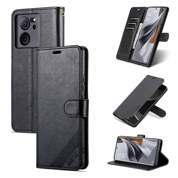 For Xiaomi 13T / Redmi K60 Ultra AZNS Sheepskin Texture Flip Leather Phone Case(Black) - Xiaomi Cases by AZNS | Online Shopping UK | buy2fix