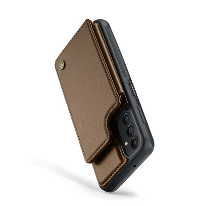 For Samsung Galaxy A13 5G CaseMe C22 Card Slots Holder RFID Anti-theft Phone Case(Brown) - Galaxy Phone Cases by CaseMe | Online Shopping UK | buy2fix