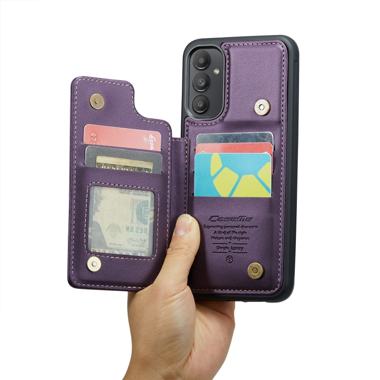 For Samsung Galaxy A13 5G CaseMe C22 Card Slots Holder RFID Anti-theft Phone Case(Purple) - Galaxy Phone Cases by CaseMe | Online Shopping UK | buy2fix