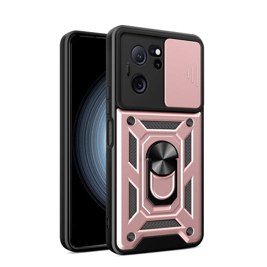 For Xiaomi Redmi K60 Ultra 5G Sliding Camera Cover Design TPU Hybrid PC Phone Case(Rose Gold) - Redmi K60 Ultra Cases by buy2fix | Online Shopping UK | buy2fix