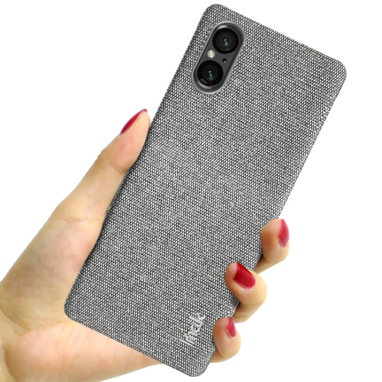 For Sony Xperia 5 V imak Ruiyi Series Cloth Texture PU + PC Phone Case(Light Grey) - Sony Cases by imak | Online Shopping UK | buy2fix