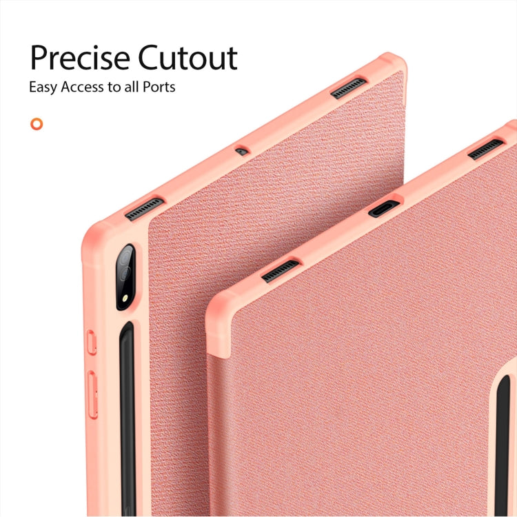 For Samsung Galaxy Tab S10 Ultra DUX DUCIS Domo Series Magnetic Flip Leather Tablet Case(Pink) - Other Galaxy Tab PC by DUX DUCIS | Online Shopping UK | buy2fix