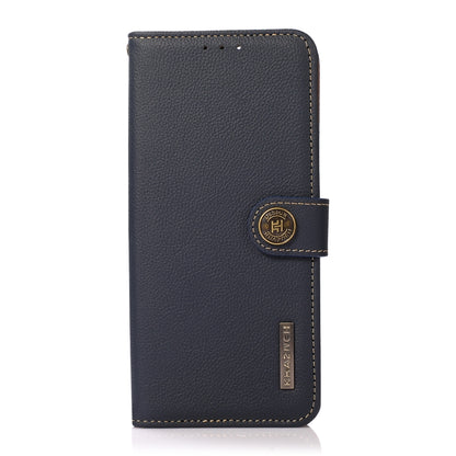 For Xiaomi Redmi K70 Pro KHAZNEH Custer Texture RFID Genuine Leather Phone Case(Blue) - K70 Pro Cases by buy2fix | Online Shopping UK | buy2fix