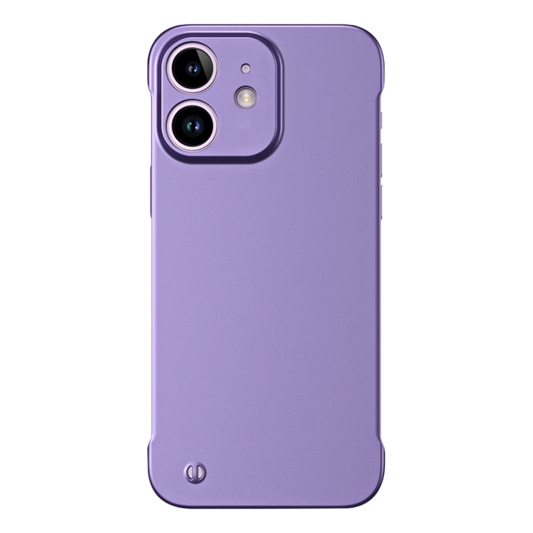 For iPhone 12 mini Frameless Metallic Paint Hybrid PC Phone Case(Deep Purple) - iPhone 12 mini Cases by buy2fix | Online Shopping UK | buy2fix