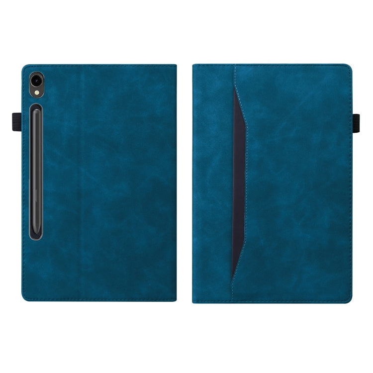 For Samsung Galaxy Tab S9 FE+ Splicing Shockproof Leather Tablet Case(Blue) - Galaxy Tab S9 FE+ by buy2fix | Online Shopping UK | buy2fix