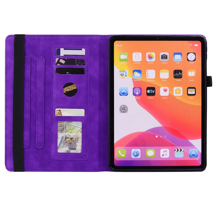 For Lenovo Tab M11 / Xiaoxin Pad 11 2024 Calf Texture Embossed Leather Tablet Case(Purple) - Lenovo by buy2fix | Online Shopping UK | buy2fix