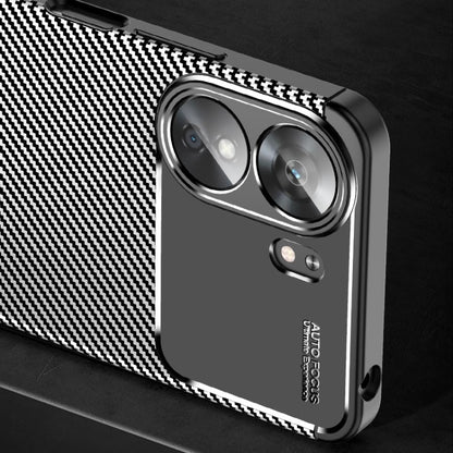 For Xiaomi Redmi 13C Carbon Fiber Texture Shockproof TPU Phone Case(Black) - 13C Cases by buy2fix | Online Shopping UK | buy2fix