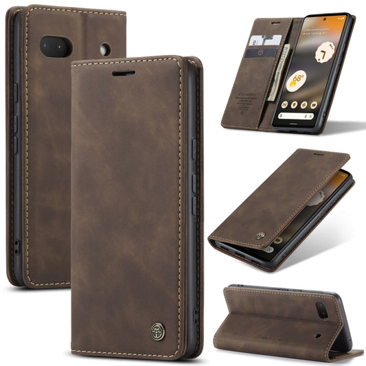 For Google Pixel 6A CaseMe 013 Multifunctional Horizontal Flip Leather Phone Case(Coffee) - Google Cases by CaseMe | Online Shopping UK | buy2fix