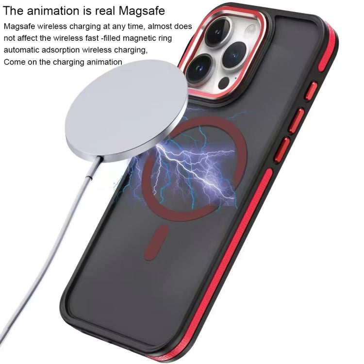 For iPhone 14 Pro Two-color Frosted MagSafe Magnetic Phone Case(Red) - iPhone 14 Pro Cases by buy2fix | Online Shopping UK | buy2fix