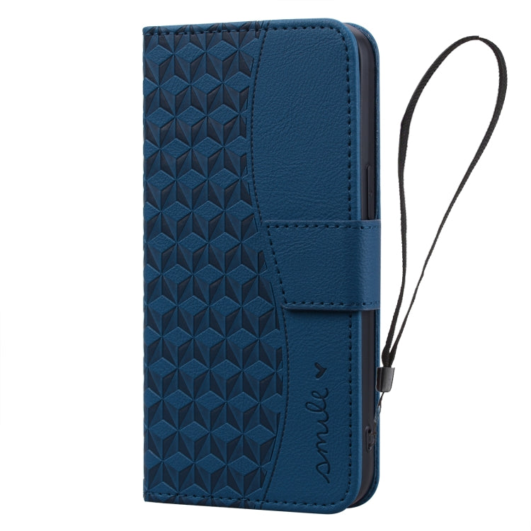 For iPhone 16 Pro Max Business Diamond Buckle Leather Phone Case with Lanyard(Royal Blue) - iPhone 16 Pro Max Cases by buy2fix | Online Shopping UK | buy2fix