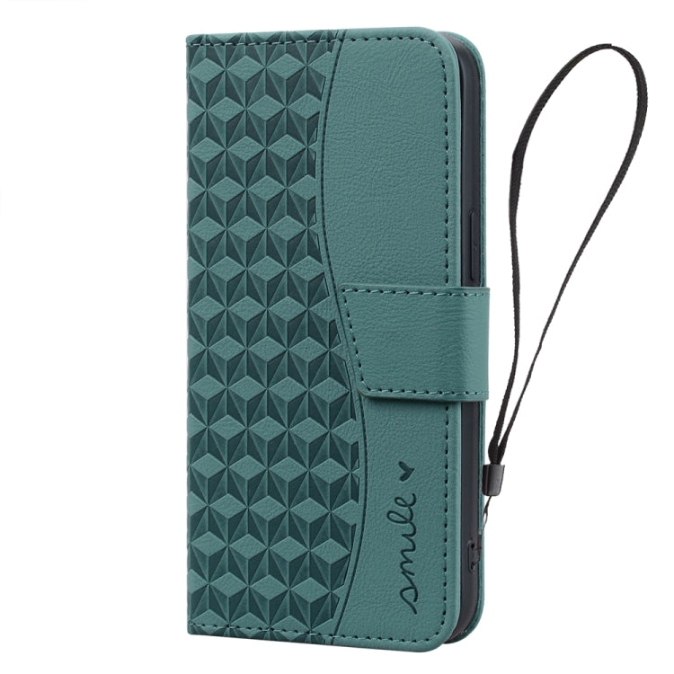 For Samsung Galaxy S23+ 5G Diamond Buckle Leather Phone Case with Lanyard(Green) - Galaxy S23+ 5G Cases by buy2fix | Online Shopping UK | buy2fix
