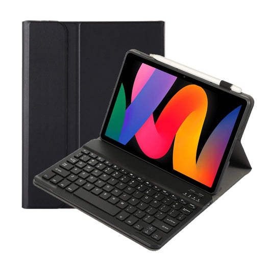 For Xiaomi Redmi Pad SE 11 inch A0N9 Lambskin Texture Ultra-thin Detachable Bluetooth Keyboard Leather Case(Black) - Others Keyboard by buy2fix | Online Shopping UK | buy2fix