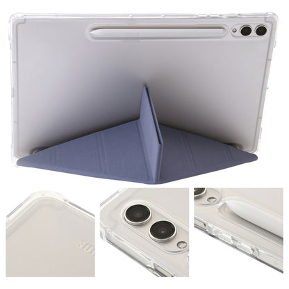 For Samsung Galaxy Tab S9 FE+ Clear Acrylic Deformation Leather Tablet Case(Lavender) - Galaxy Tab S9 FE+ by buy2fix | Online Shopping UK | buy2fix