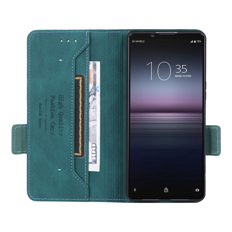 For Sony Xperia 1 VI 2024 Magnetic Clasp Leather Phone Case(Green) - Sony Cases by buy2fix | Online Shopping UK | buy2fix