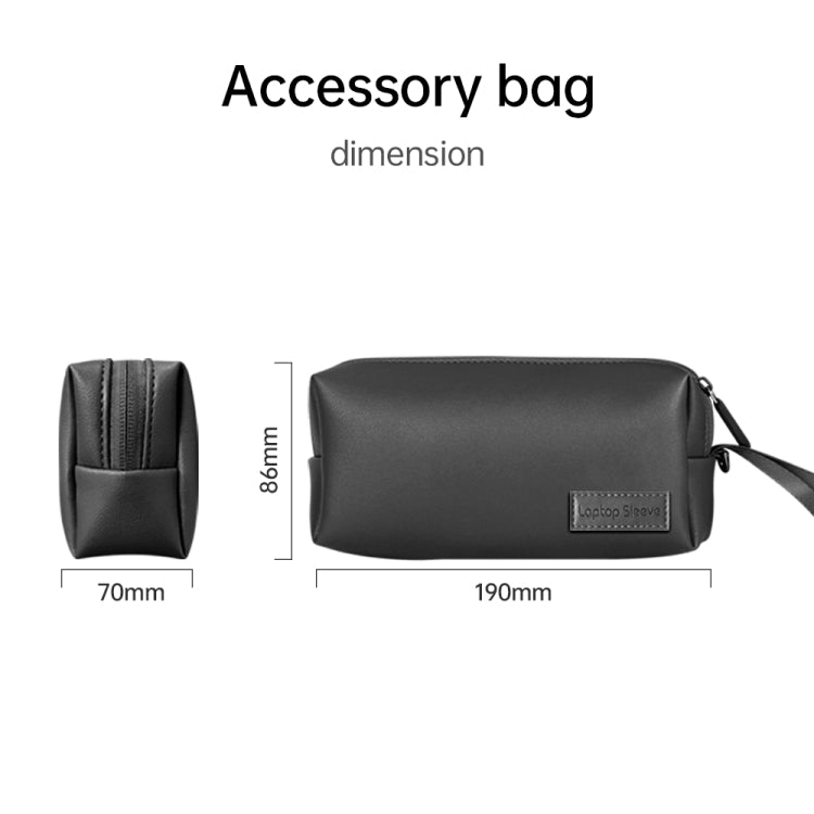 For 13/14 inch Envelope Holder Laptop Sleeve Bag with Accessories Bag(Black) - Other by buy2fix | Online Shopping UK | buy2fix