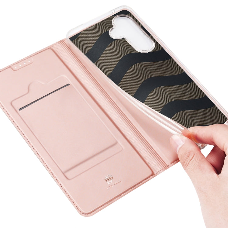 For Samsung Galaxy A55 5G DUX DUCIS Skin Pro Series Flip Leather Phone Case(Pink) - Galaxy Phone Cases by DUX DUCIS | Online Shopping UK | buy2fix