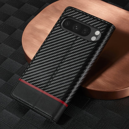 For Google Pixel 9 LC.IMEEKE Carbon Fiber Leather Phone Case(Horizontal Black) - Google Cases by LC.IMEEKE | Online Shopping UK | buy2fix