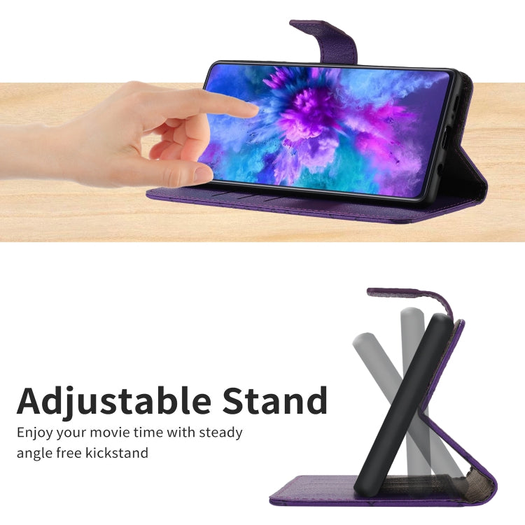 For Xiaomi Redmi A3 Rhombic Grid Texture Leather Phone Case(Purple) - Xiaomi Cases by buy2fix | Online Shopping UK | buy2fix