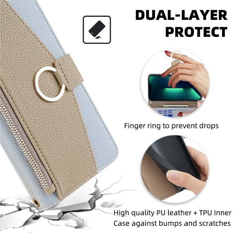 For Nokia G42 5G Crossbody Litchi Texture Leather Phone Case(Blue) - Nokia Cases by buy2fix | Online Shopping UK | buy2fix