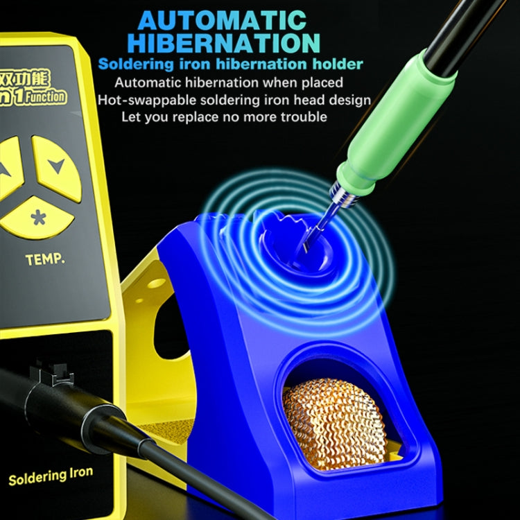 Mechanic 861DS 2 in 1 Dual Function Hot Air Gun Electric Soldering Iron Rework Station, Plug:EU - Soldering Iron Set by MECHANIC | Online Shopping UK | buy2fix