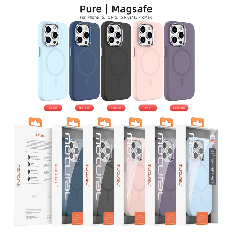 For iPhone 15 Pro Max Mutural Karen Series Liquid Silicone Magsafe Phone Case(Midnight) - iPhone 15 Pro Max Cases by Mutural | Online Shopping UK | buy2fix