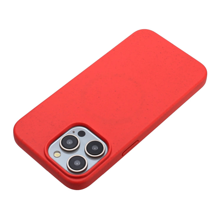 For iPhone 12 Pro Wheat MagSafe Magnetic Straw Material + TPU Phone Case(Red) - iPhone 12 / 12 Pro Cases by buy2fix | Online Shopping UK | buy2fix