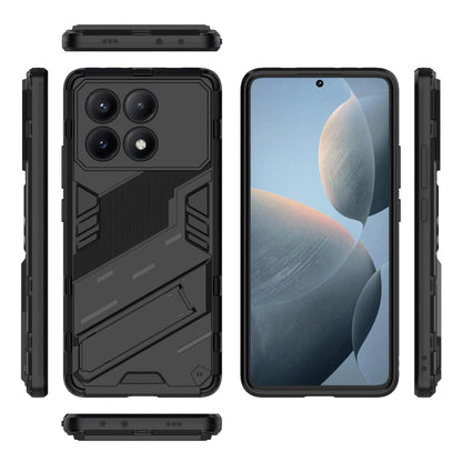 For Xiaomi Redmi K70E 5G Punk Armor 2 in 1 PC + TPU Phone Case with Holder(Black) - K70E Cases by buy2fix | Online Shopping UK | buy2fix