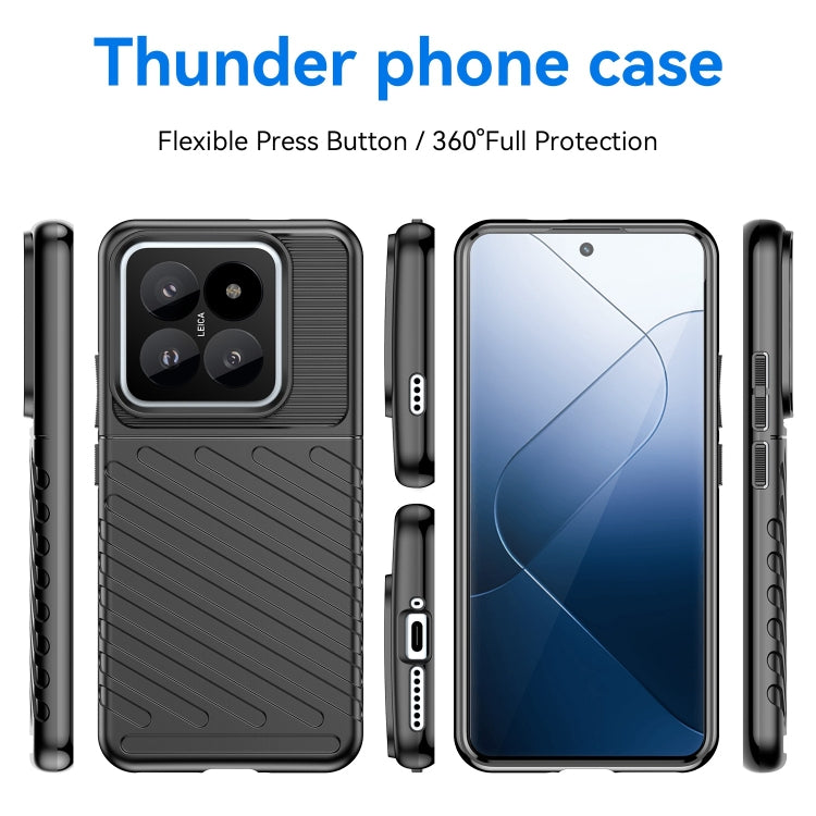 For Xiaomi 14 Pro Thunderbolt Shockproof Soft TPU Phone Case(Black) - 14 Pro Cases by buy2fix | Online Shopping UK | buy2fix
