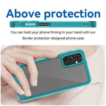 For Samsung Galaxy A05s Colorful Series Acrylic Hybrid TPU Phone Case(Transparent Blue) - Galaxy Phone Cases by buy2fix | Online Shopping UK | buy2fix