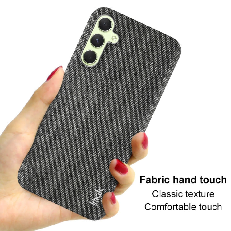 For Samsung Galaxy A34 5G imak Ruiyi Series Cloth Texture PU + PC Phone Case(Dark Grey) - Galaxy Phone Cases by imak | Online Shopping UK | buy2fix