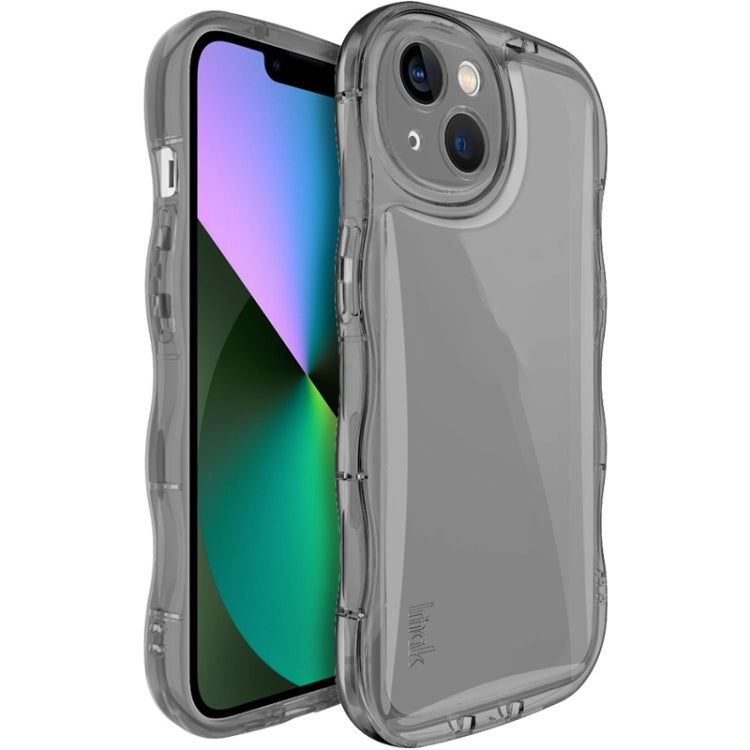 For iPhone 14 IMAK Wave Bubble Soft Shockproof Phone Case(Transparent Black) - iPhone 14 Cases by imak | Online Shopping UK | buy2fix