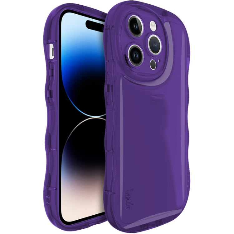 For iPhone 15 Pro Max IMAK Wave Bubble Soft Shockproof Phone Case(Purple) - iPhone 15 Pro Max Cases by imak | Online Shopping UK | buy2fix