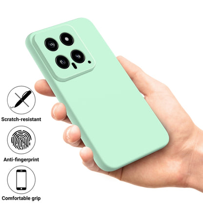 For Xiaomi 14 Solid Color Liquid Silicone Dropproof Full Coverage Phone Case(Green) - 14 Cases by buy2fix | Online Shopping UK | buy2fix