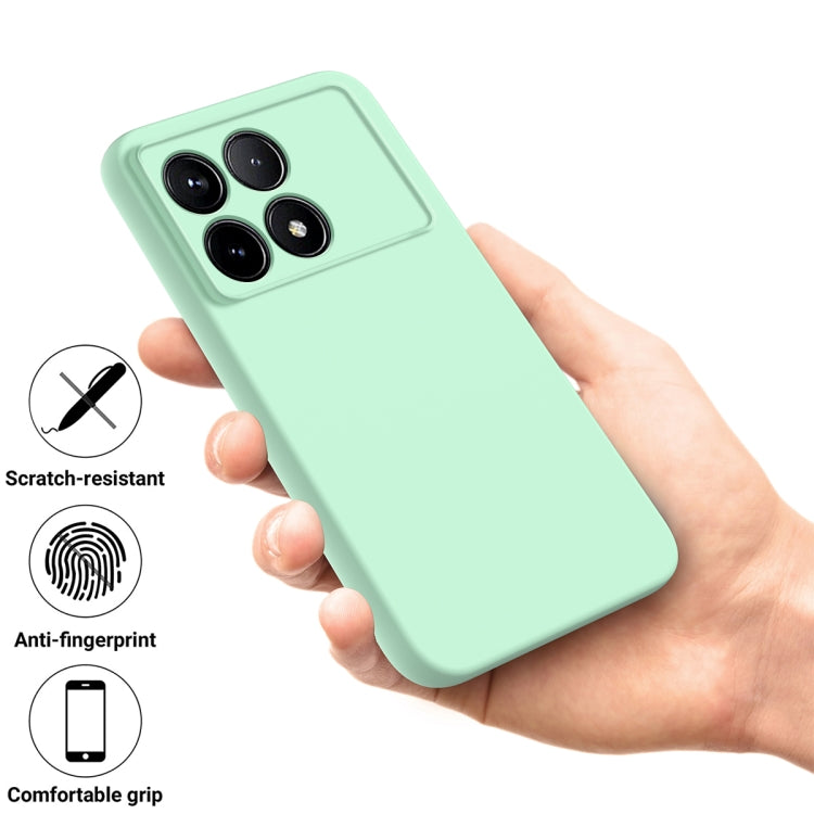 For Xiaomi Redmi K70/K70 Pro Solid Color Liquid Silicone Dropproof Full Coverage Phone Case(Green) - K70 Pro Cases by buy2fix | Online Shopping UK | buy2fix