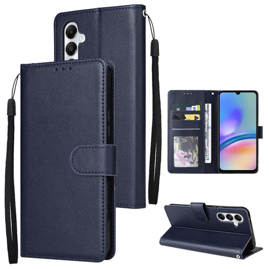 For Samsung Galaxy A05s 3-Card Slots Multifunctional Leather Phone Case(Blue) - Galaxy Phone Cases by buy2fix | Online Shopping UK | buy2fix