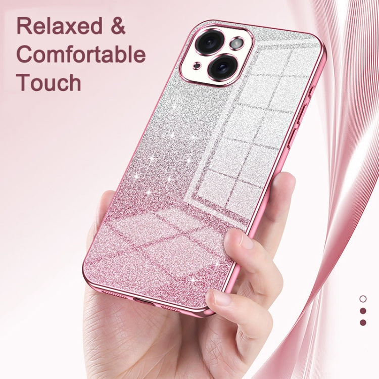 For iPhone 16 Pro Max Gradient Glitter Powder Electroplated Phone Case(Pink) - iPhone 16 Pro Max Cases by buy2fix | Online Shopping UK | buy2fix