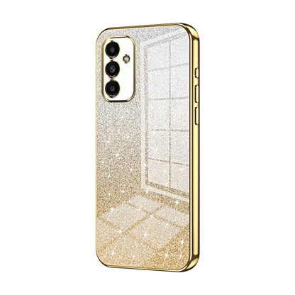 For Samsung Galaxy A14 5G Gradient Glitter Powder Electroplated Phone Case(Gold) - Galaxy Phone Cases by buy2fix | Online Shopping UK | buy2fix