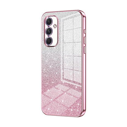 For Samsung Galaxy A54 5G Gradient Glitter Powder Electroplated Phone Case(Pink) - Galaxy Phone Cases by buy2fix | Online Shopping UK | buy2fix