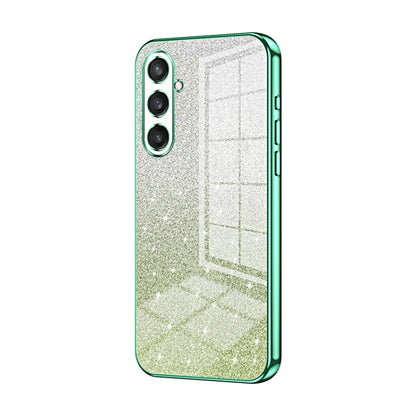 For Samsung Galaxy S23 FE 5G Gradient Glitter Powder Electroplated Phone Case(Green) - Galaxy S23 FE 5G Cases by buy2fix | Online Shopping UK | buy2fix