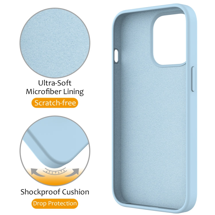 For iPhone 13 Pro Max MagSafe Magnetic Liquid Silicone Phone Case with Ring Holder(Sky Blue) - iPhone 13 Pro Max Cases by buy2fix | Online Shopping UK | buy2fix