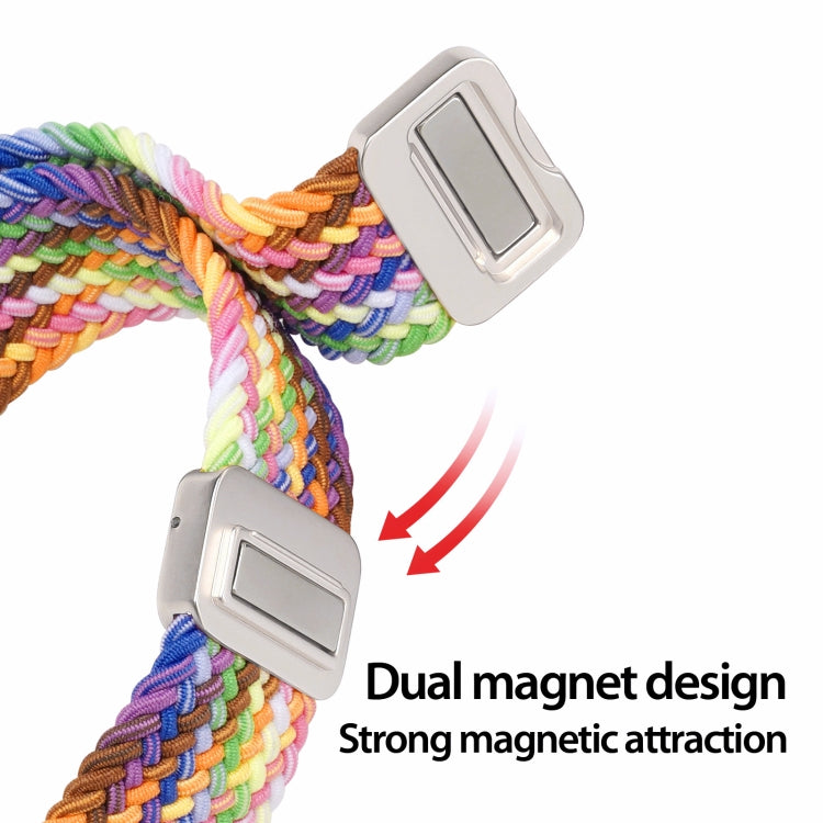 For Apple Watch Series 2 38mm DUX DUCIS Mixture Pro Series Magnetic Buckle Nylon Braid Watch Band(New Rainbow) - Watch Bands by DUX DUCIS | Online Shopping UK | buy2fix