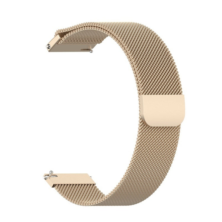 For Huami Amazfit GTS 20mm / Bip U Pro Milanese Magnetic Metal Watch Band (Champagne Gold) - Watch Bands by buy2fix | Online Shopping UK | buy2fix