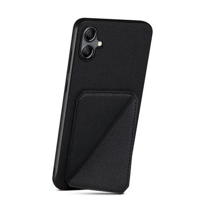 For Samsung Galaxy A31 Denior Imitation Calf Leather Back Phone Case with Holder(Black) - Galaxy Phone Cases by Denior | Online Shopping UK | buy2fix