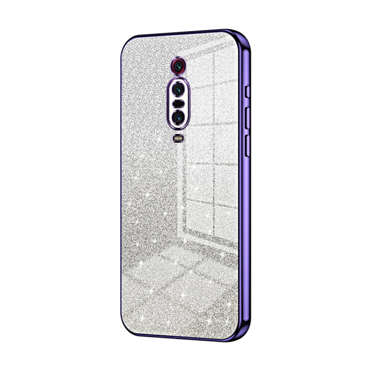 For Xiaomi Redmi K20 / K20 Pro Gradient Glitter Powder Electroplated Phone Case(Purple) - Xiaomi Cases by buy2fix | Online Shopping UK | buy2fix